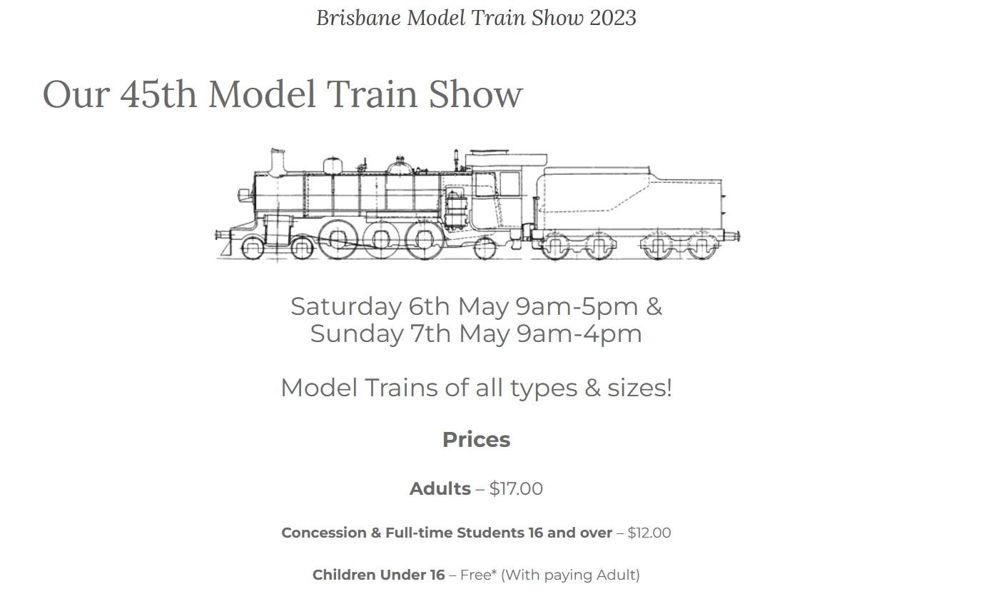 Brisbane Model Train Show, May 2023, Brisbane Showgrounds, Brisbane, Australia