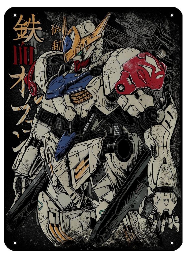 Kmiiliy BARBATOS Gundams Poster Plaque Metal Tin Sign 8x12 Inch