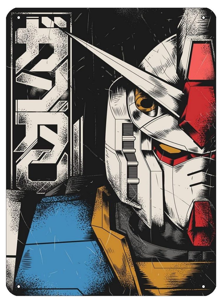 Kmiiliy The Gundam Gundam Poster Plaque Metal Tin Sign 8x12 Inch